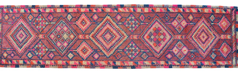 3x12 Runner Rug Hand Made Colorful Hallway Diamond Rug Actual 2.7 x 11.7 ft gallery