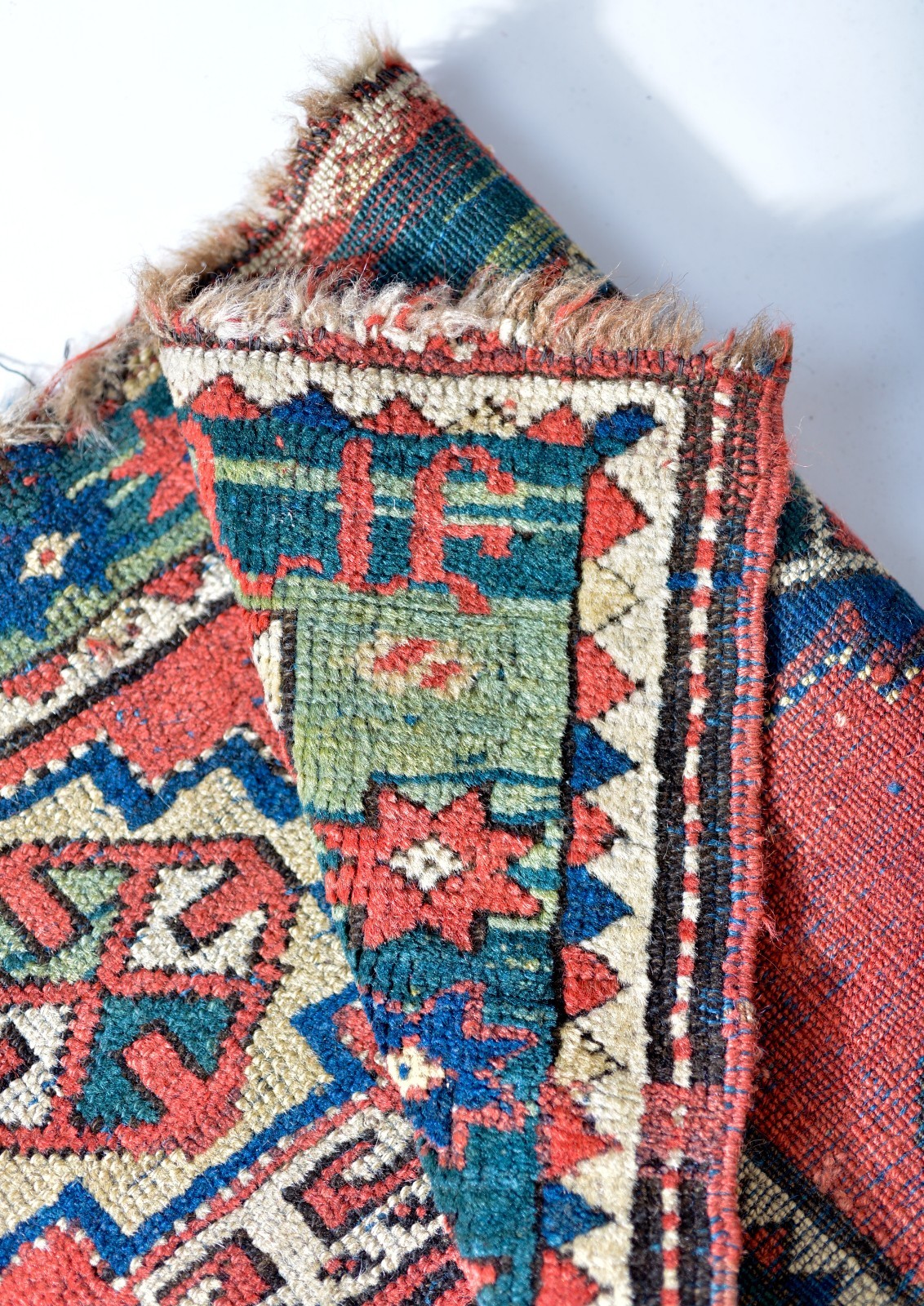 WORLD CLASS ANTIQUE INSCRIBED DATED CAUCASIAN ARMENIAN SEVAN KAZAK CARPET RUG gallery