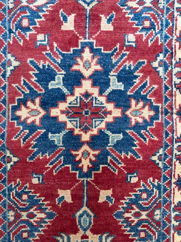 New Handmade Colorful Afghan Kazakh Small Accent Rug, 2'x3' gallery