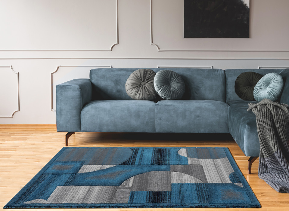 MAJESTIC RUG 2*3 : 7637B TEAL / ANTRACITE