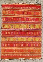 Beautiful Vintage Distressed Kilim Rug From Denizli Western Anatolia