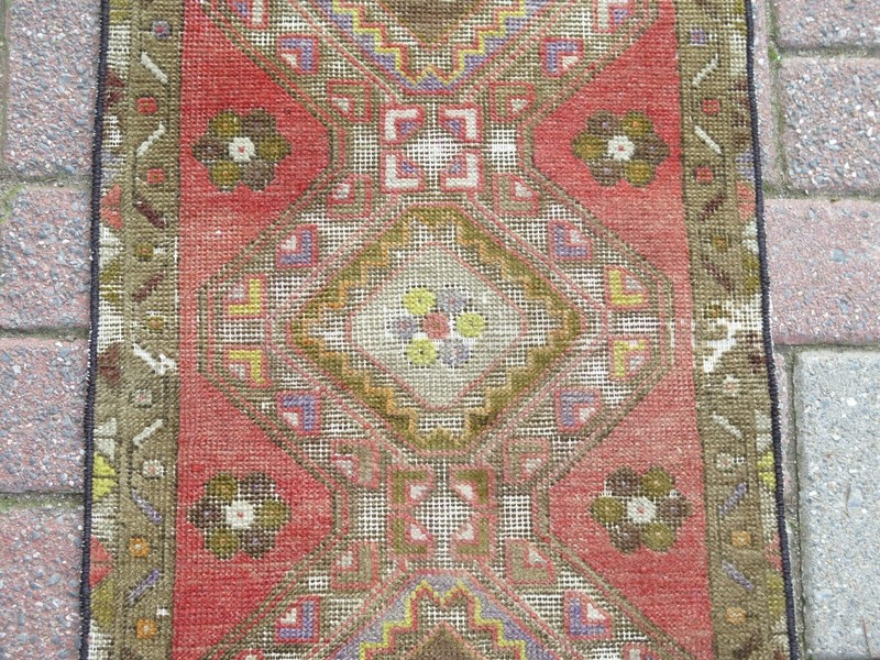Door Mat, Turkish Rug, Carpet Bedroom Rug Small Rug Kelim Tapis Teppiche 17"x33" gallery