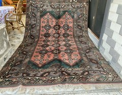 Geometric Turkish Vintage Rug,Farmhouse Vintage Anatolian Area Village 6.2×9.6