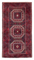 Vintage Geometric Area Rug 3’2″ x 5’7″ Traditional Hand-Knotted Wool Carpet