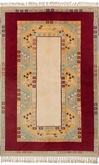 Vintage Hand-Knotted Area Rug 5’1″ x 7’11” Traditional Oriental Wool Carpet