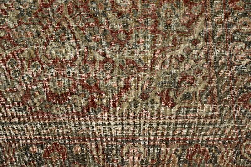 Antique Floral Traditional Rust Color Accent Rug 4x6 ft Hand-knotted Distressed gallery