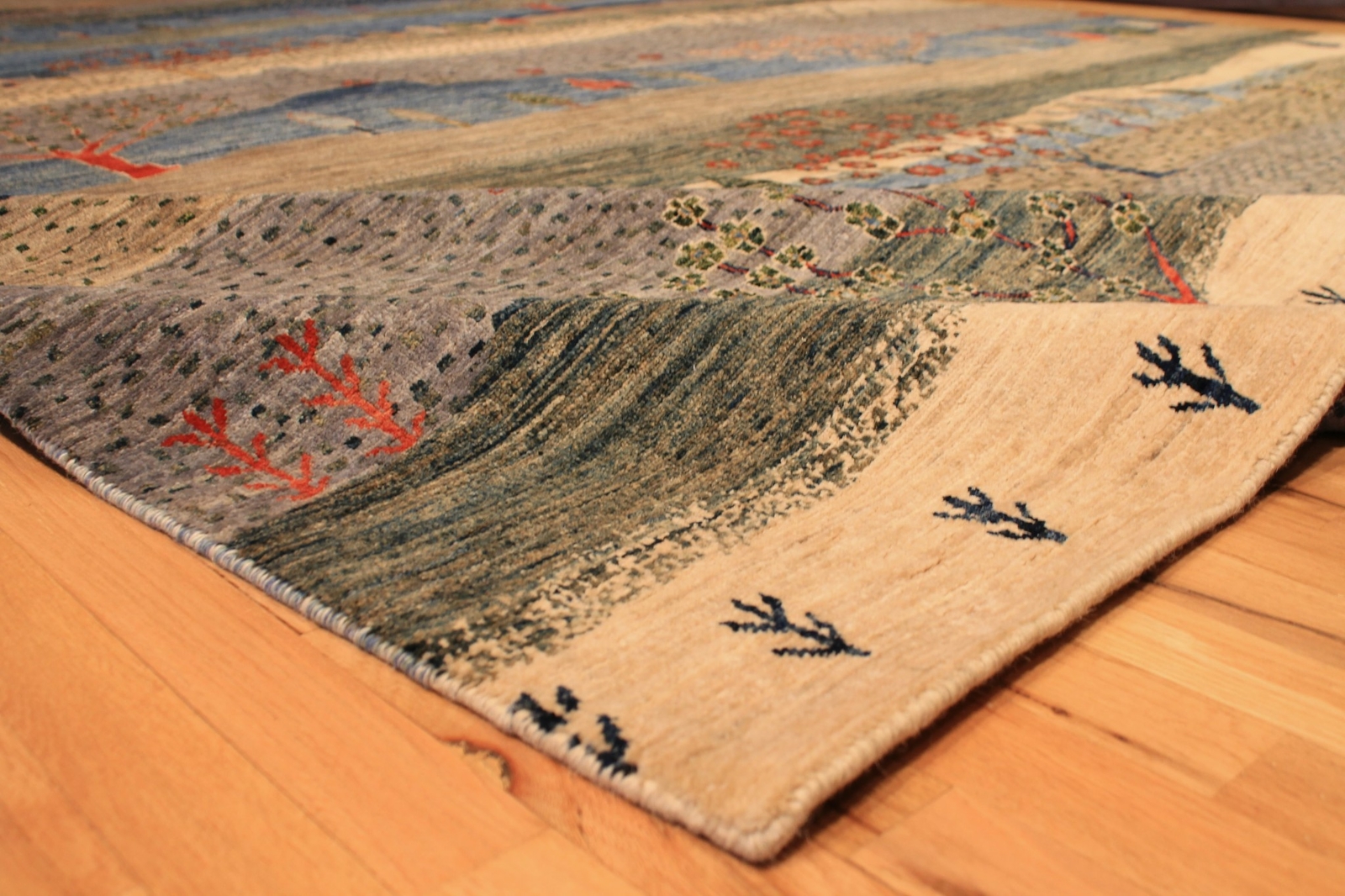 Hand-knotted Rug (Carpet) 9'7X12'9, Gabeh mint condition gallery