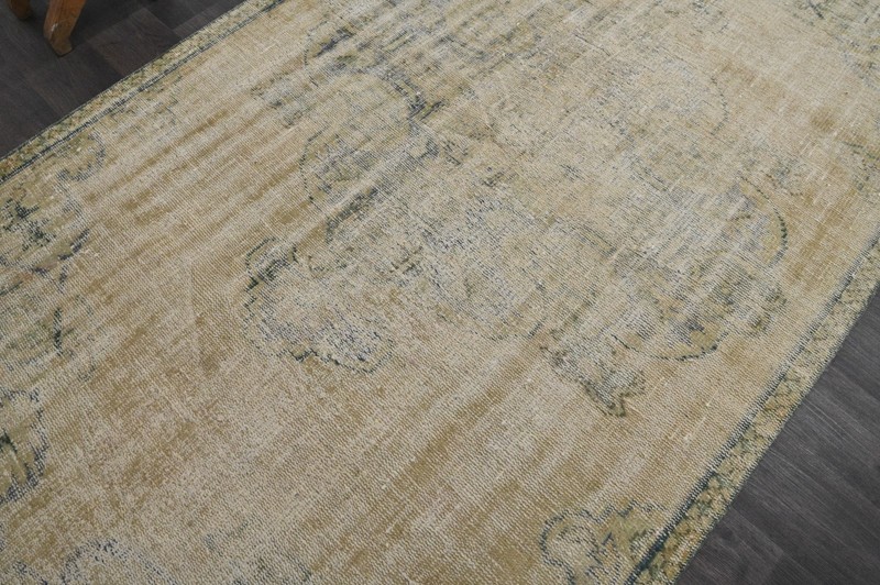 Oushak Turkish Vintage Rug 5x8 Kilim Rug Anatolian Handmade Boho Decor BEIGE gallery