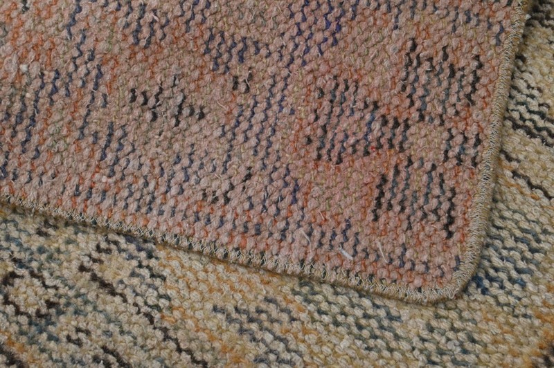 Oushak Turkish Doormat Rug 2x2 BEIGE Vintage Anatolian Handmade Small Kilim Rug gallery