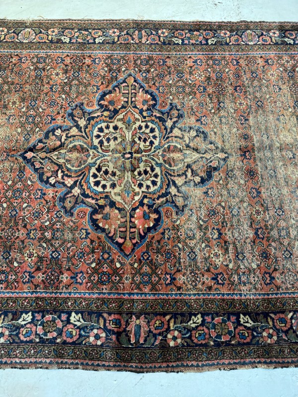 Antique Oriental Hand-Knotted Wool Area Rug Hamedan Borchaloo Red 5'7" x 10'7" gallery