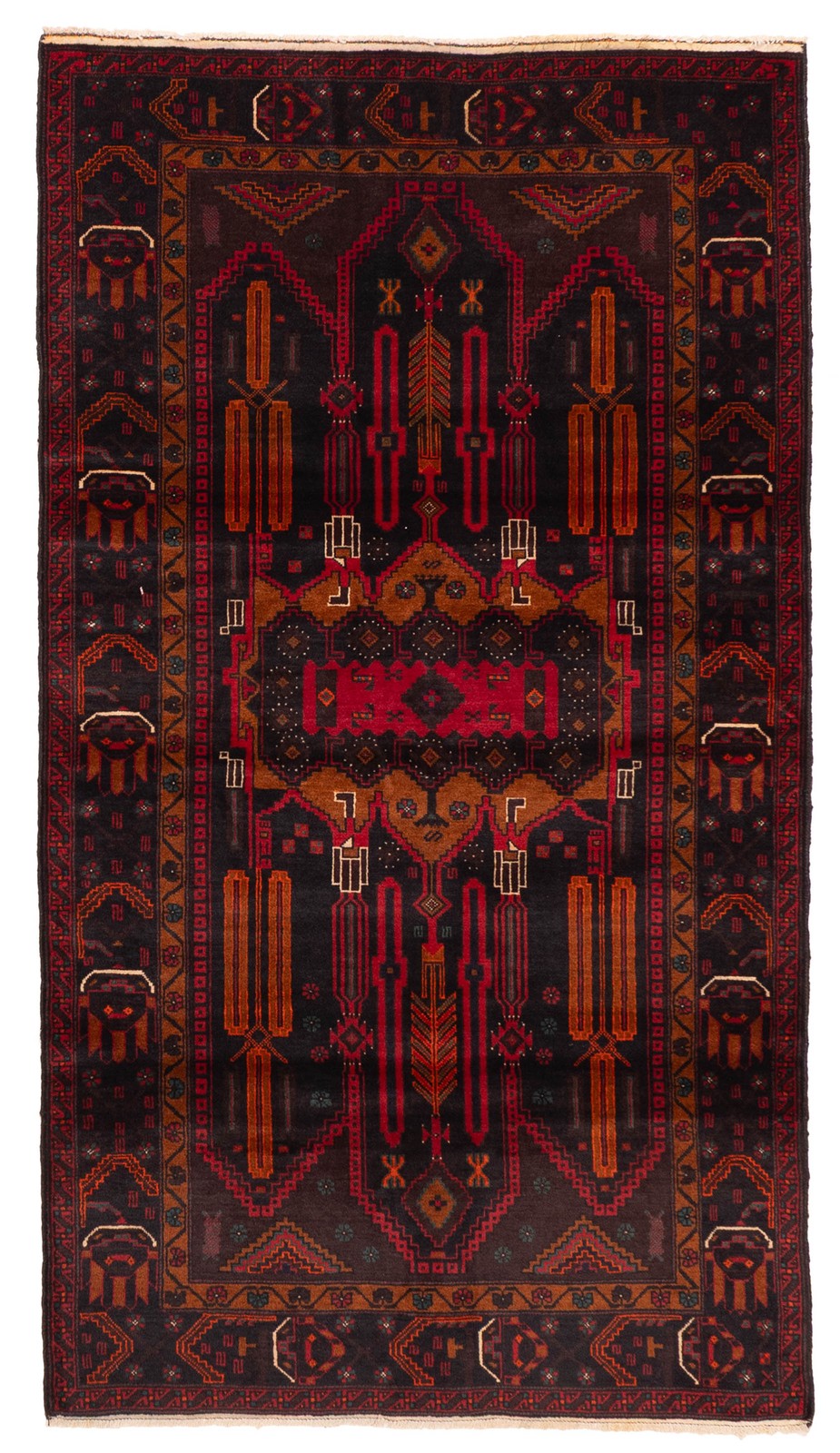 Vintage Traditional Hand-Knotted Area Rug 3'10" x 6'9" Oriental Wool Carpet gallery