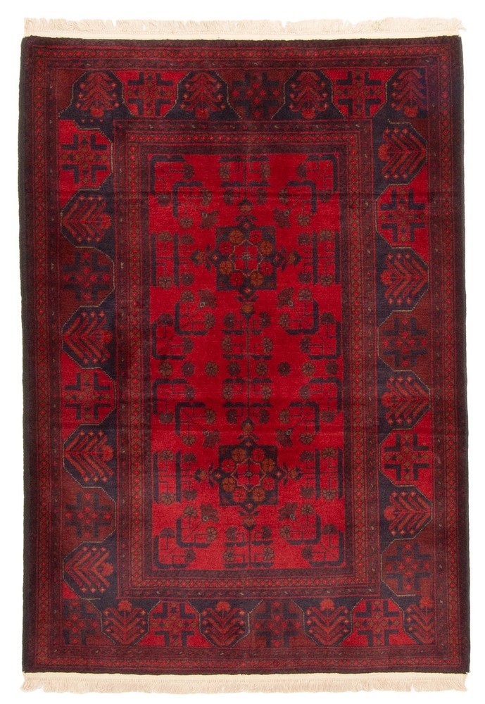 Traditional Vintage Hand-Knotted Area Rug 3'5" x 4'11" Oriental Wool Carpet