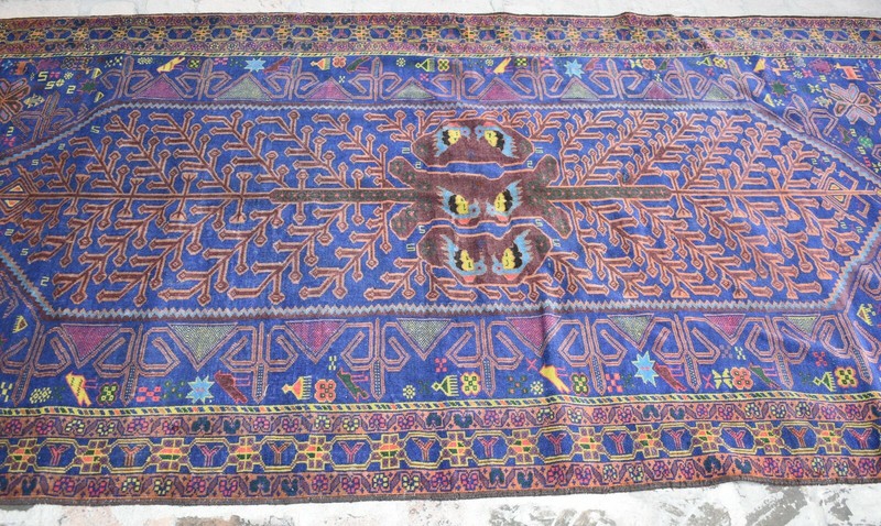 4'7 x 9'1 ft Handmade vintage afghan tribal baluchi zakani wool persian area rug gallery