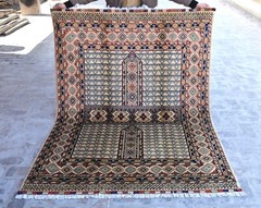 5 x 7 Beige Fine Hand Knotted Turkmen Rug Vintage Oriental Turkish Afghan Carpet