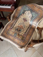 A Touch of Timeless Beauty with a Turkish Hereke 100% Silk on Silk Rug 485 KPSI
