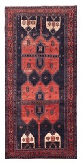 Vintage Hand-Knotted Area Rug 4’6″ x 9’8″ Traditional Wool Carpet