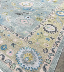 Vintage Style Floral Turkish Wool Oushak Area Rug & Room Carpet 8×10 9×12 10×14