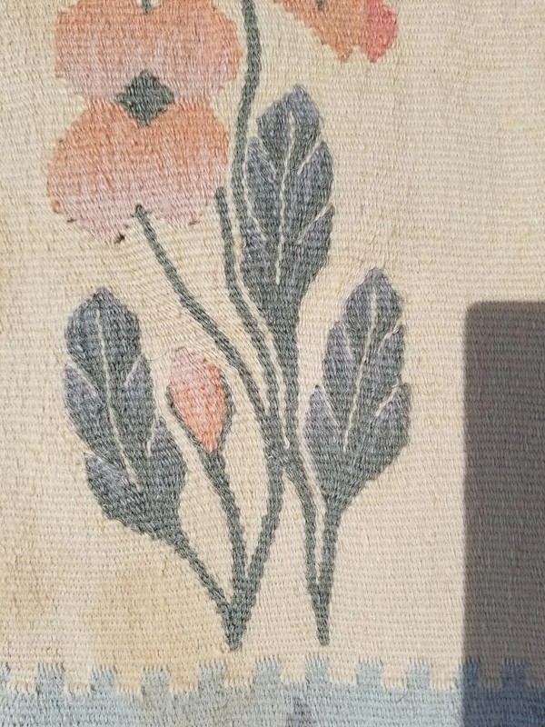 Vintage Traditional Handmade Swedish Style Wool Multi Kilim 1.9x1.8ft gallery
