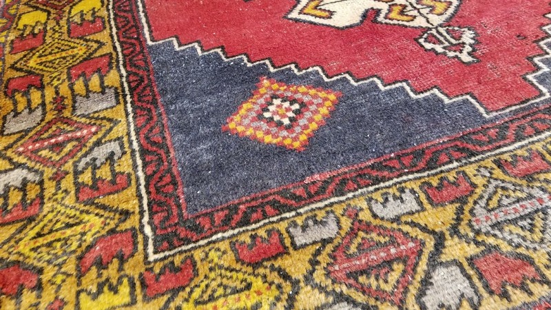 Breathtaking Antique 1900-1939s Tribal Hand-Knotted Wool Pile Area Rug 4’ X6’6” gallery