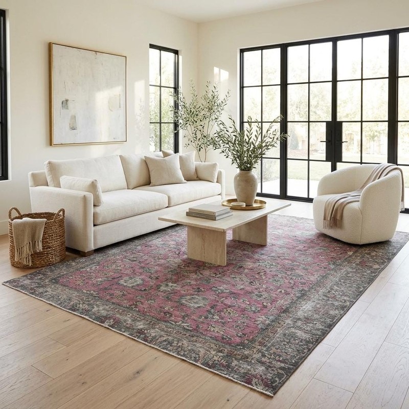 7'8" x 9'10" Sorella Vintage Hand-Knotted Wool Area Rug gallery