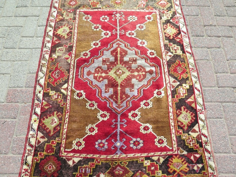 Vintage Turkish Carpet, Bedroom Rug, Handmade Wool Konia Rug, Teppiche 39"x62" gallery
