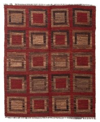 Vintage Hand Woven Area Rug 5’3″ x 6’6″ Traditional Wool Oriental Carpet