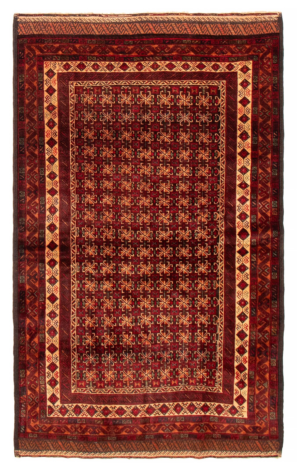 Vintage Traditional Hand-Knotted Area Rug 4'3" x 6'11" Oriental Wool Carpet gallery