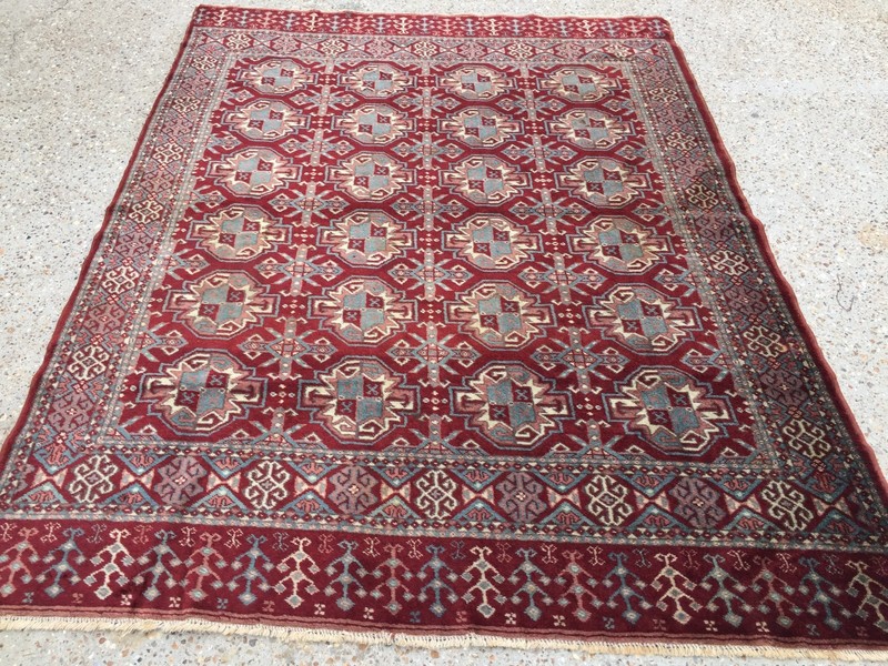 Turkish Vintage double sided Rug vegetable dye 175x132cm Persian Tribal boho old gallery