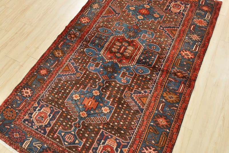 Vintage Tribal Oriental 4’2” x 6’9” Brown Wool Traditional Hand-Knotted Area Rug gallery
