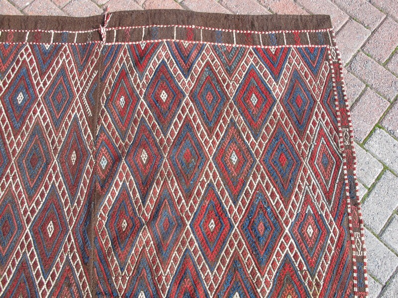 Square Kilim Rug , Vintage Boho Rug, Turkish Kilim Rug,Antique Natural Dye kelim gallery
