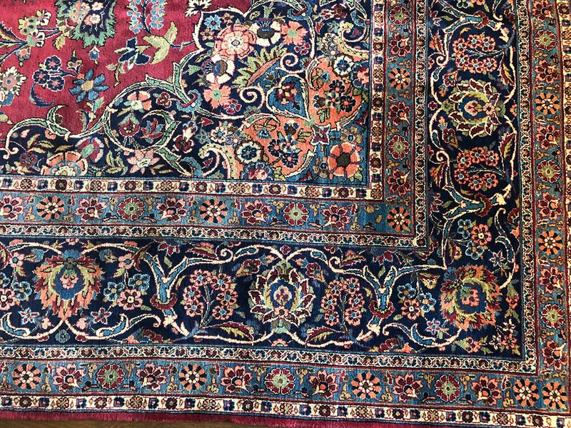 A Must See Antique 11' x 14' Genuine Keshan Rug gallery