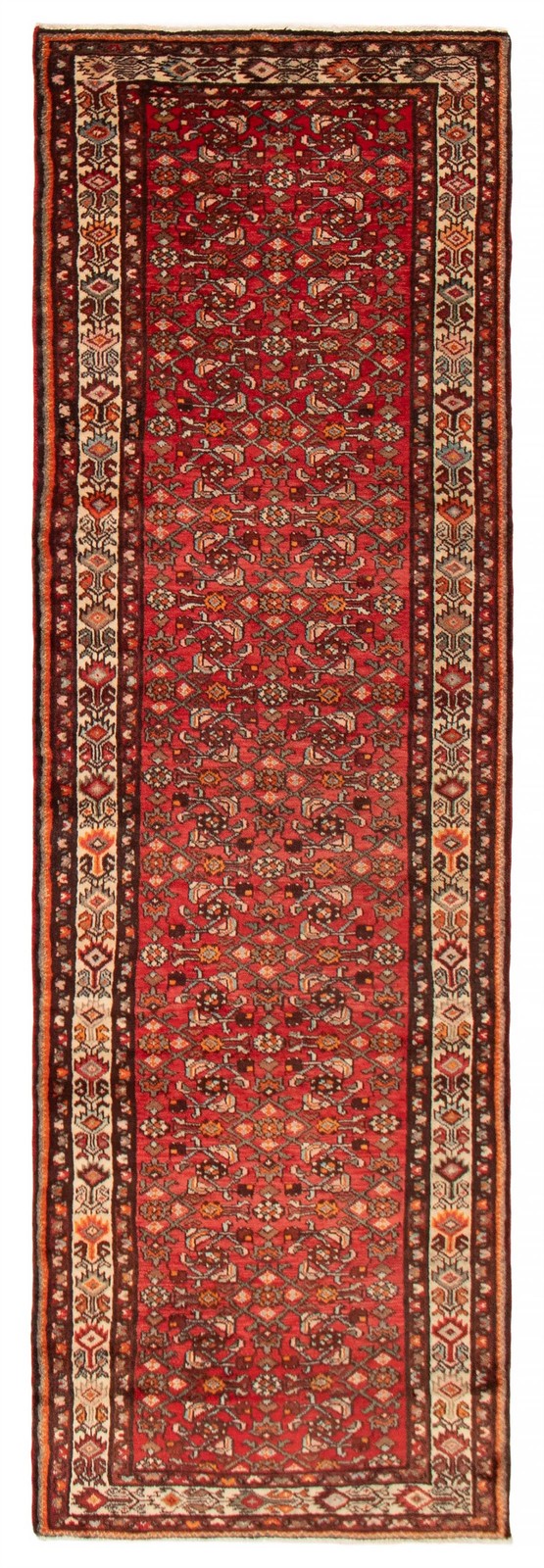 3'2" x 10'4" Vintage Hand-knotted Runner Rug Traditional Oriental Carpet gallery