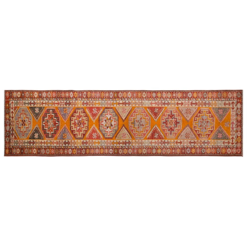 60+ Year Old One-of-a-Kind Kurdish Herki Runner 91x327 cm / 3x10.7 ft