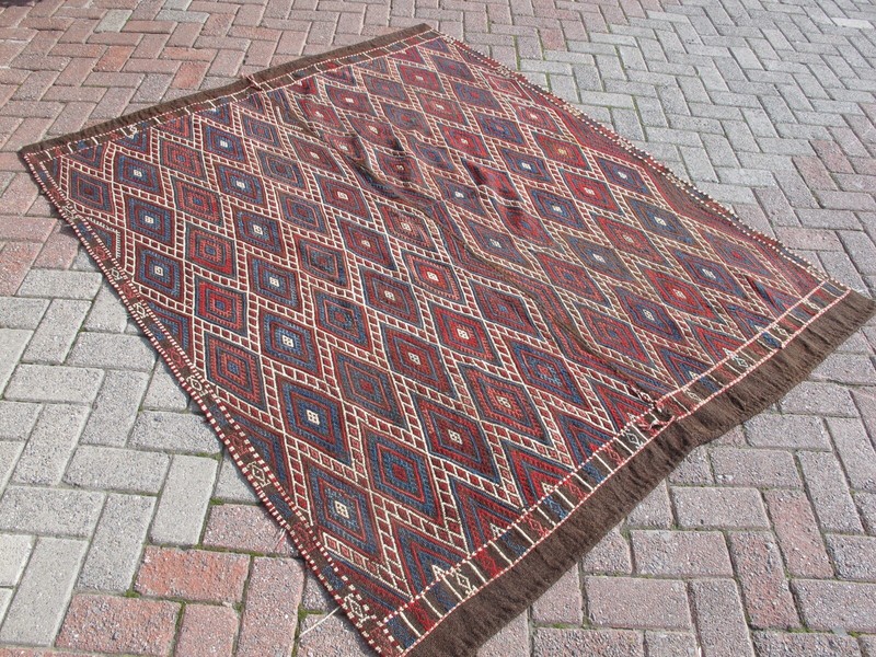 Square Kilim Rug , Vintage Boho Rug, Turkish Kilim Rug,Antique Natural Dye kelim gallery