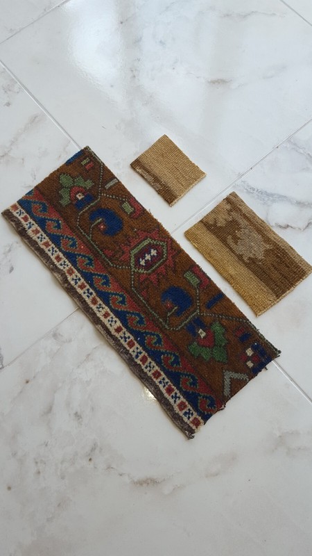 Anatolian Dıy Fragment Carpet Rug Painting or Art Piece Rug Organic Handmade Rug gallery