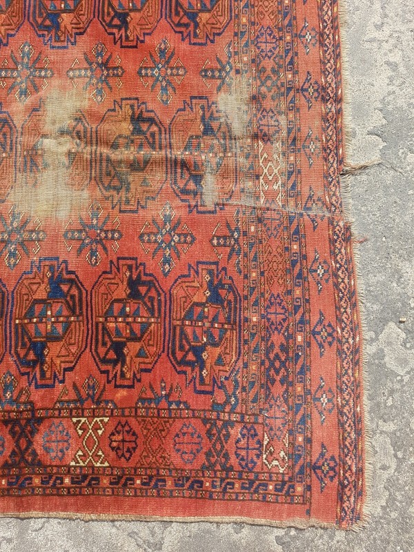 Vintage Hand Made Traditional Rug Oriental Wool Multicolor Carpet 136x92 cm gallery