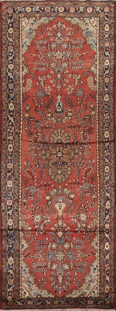 Traditional Floral Vintage 12 ft. Runner Rug 4x12 Hand-knotted Wool