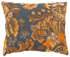 Antique Jacquard Tapestry Pillow; Size 1’1” x 1’3” with FREE SHIPPING!