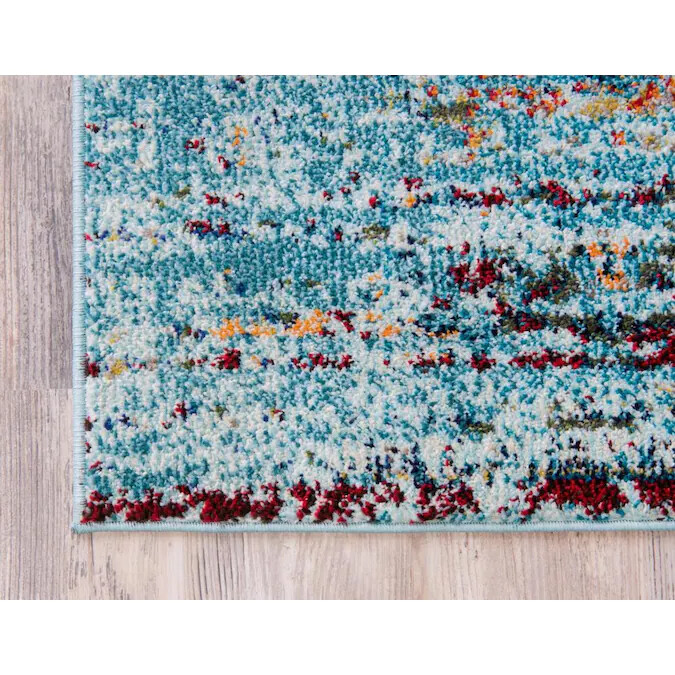 Unique Loom Warhol Vita 2 x 3 Turquoise/Navy Blue Medallion Oriental Area Rug gallery