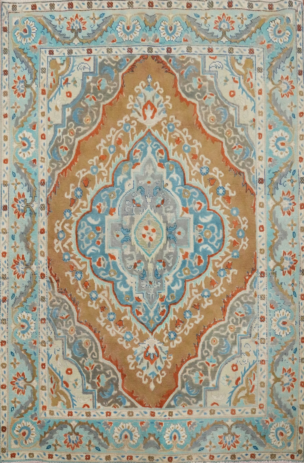 Over-dyed Traditional Style Vintage Wool Rug 5x6 ft Hand-knotted Wool Carpet gallery