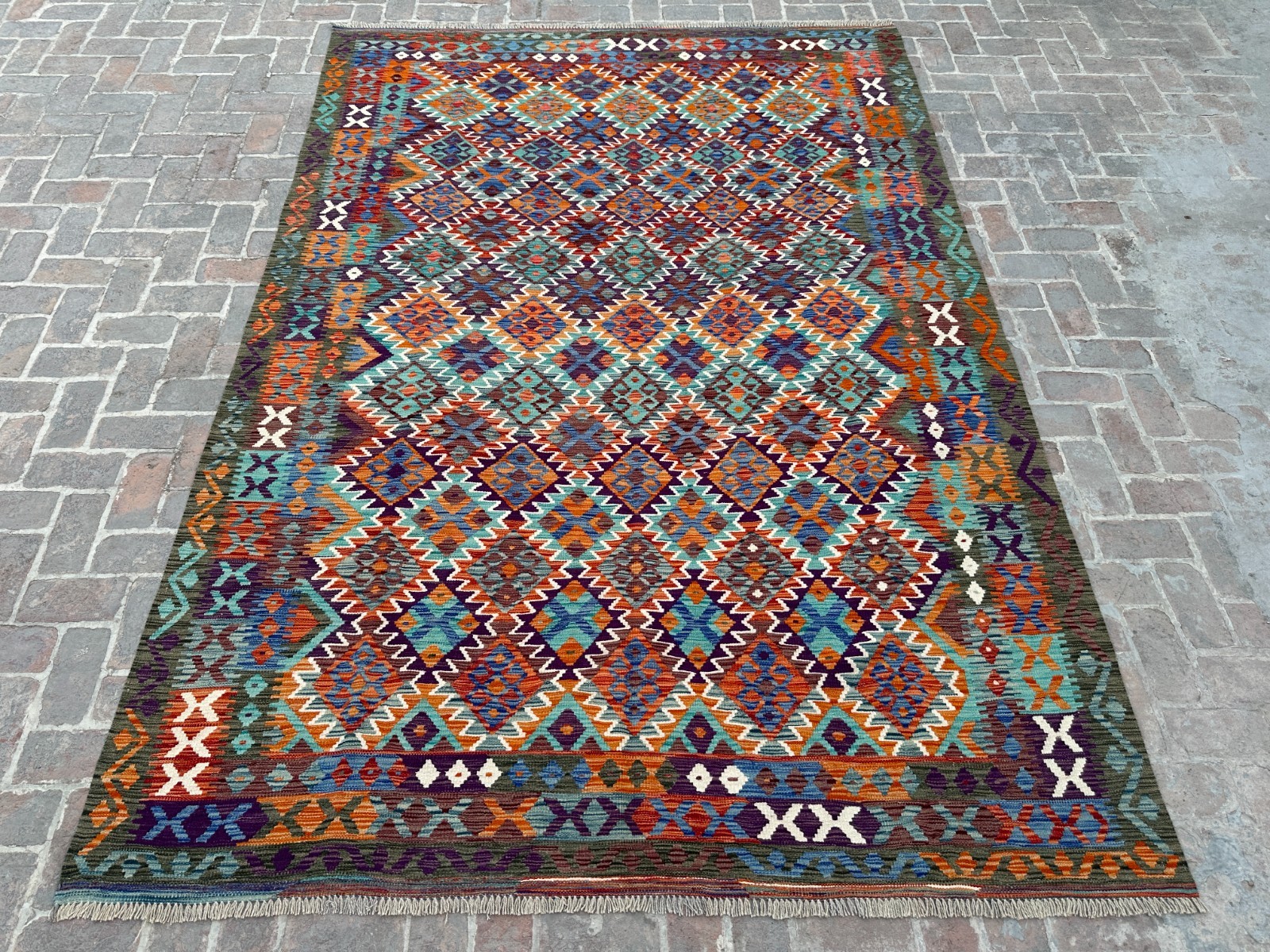 8x11 ft Traditional Handwoven Large Multicolor Modern Oriental Turkish Wool Rug gallery