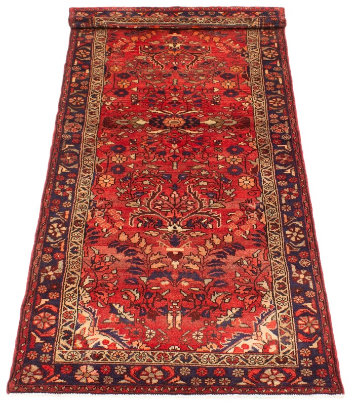 Vintage Hand-knotted Runner Rug 3'7" x 9'7" Traditional Oriental Wool Carpet gallery