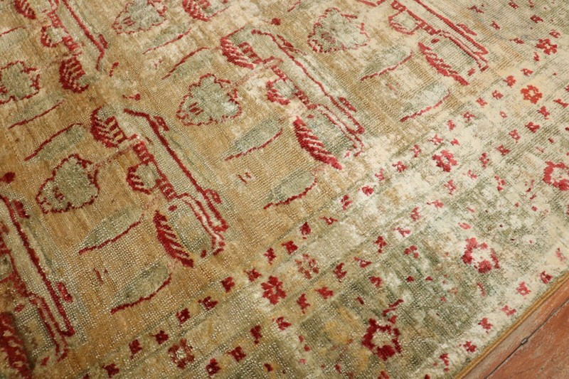 Antique Authentic Angora Turkish Oushak Ushak Rug Size 3'2''x4'2'' gallery