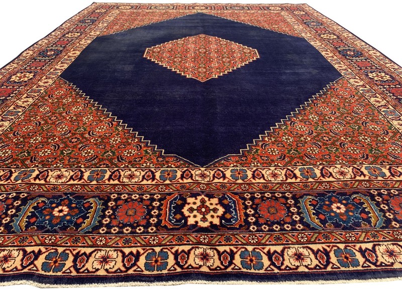 Genuine Hand Knotted Vintage Bijour Wool Area Rug 12 x 8 Ft gallery