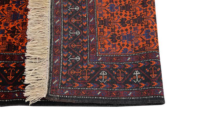 Tribal Antique Birds Afghan 3' 8" x 6' 7" Orange Hand Knotted Area Rug gallery