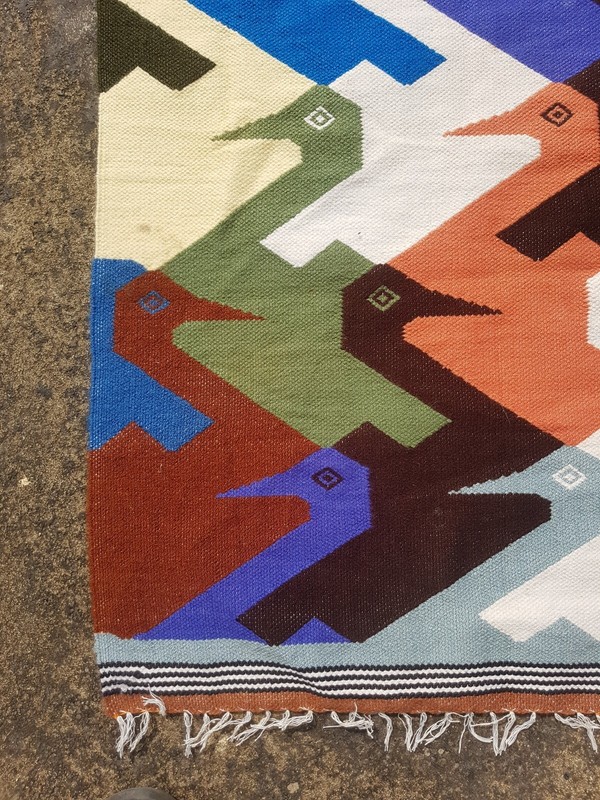 Vintage Traditional Handcrafted Polish Pictorial Rug for Home Décor 91x68 cm gallery