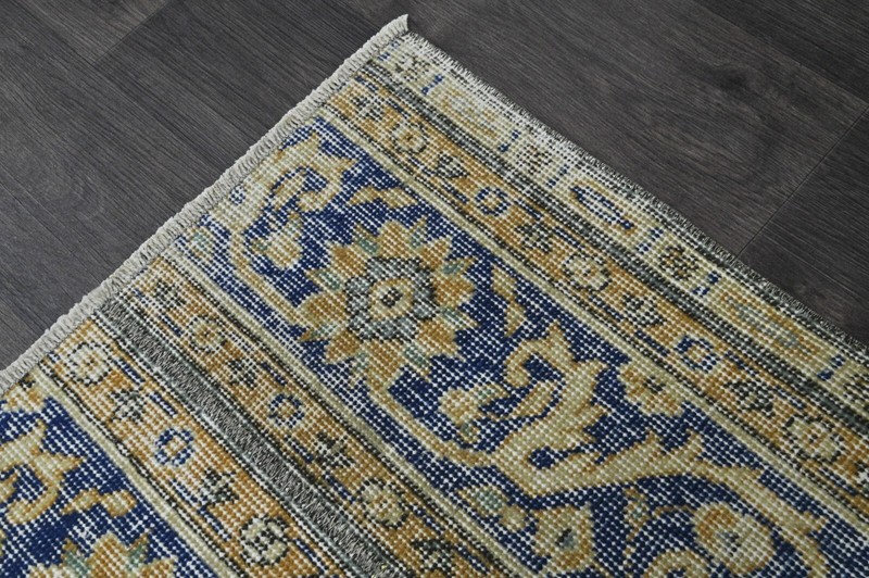 Vintage Turkish Runner Rug 2x5ft Wool Anatolian Handmade Hallway Oushak ORANGE gallery