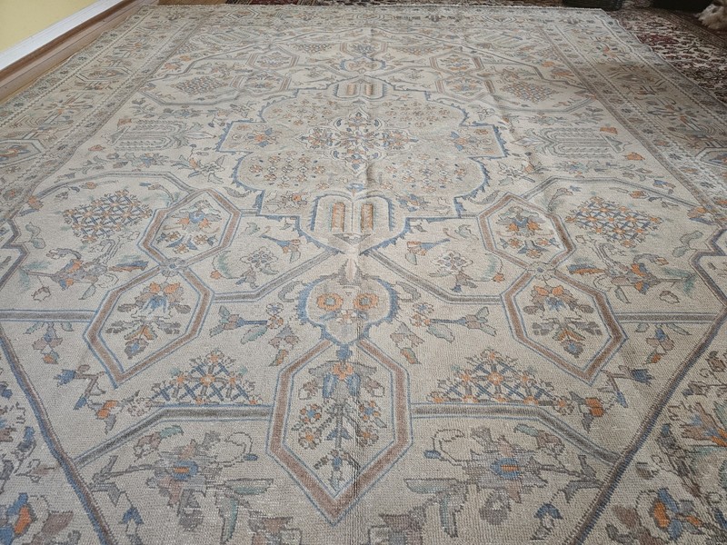 9.5 x 13.1 ANTIQUE QUALITY USHAK CAUCASIAN VINTAGE SERAPI HERIZ KAZAK gallery