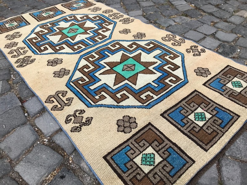 Handmade Rug Turkish Area Rug Vintage Rug Oushak Rug Antique Rug Bohemian Rug gallery