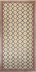 10X20 Antique Indian Dhurries Beige Wool Area Rug 1920